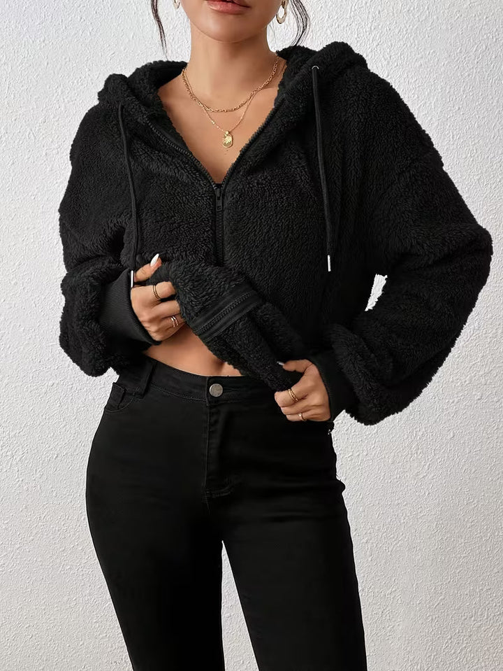 Keriana - Casual Hooded Warm Furry Jacket