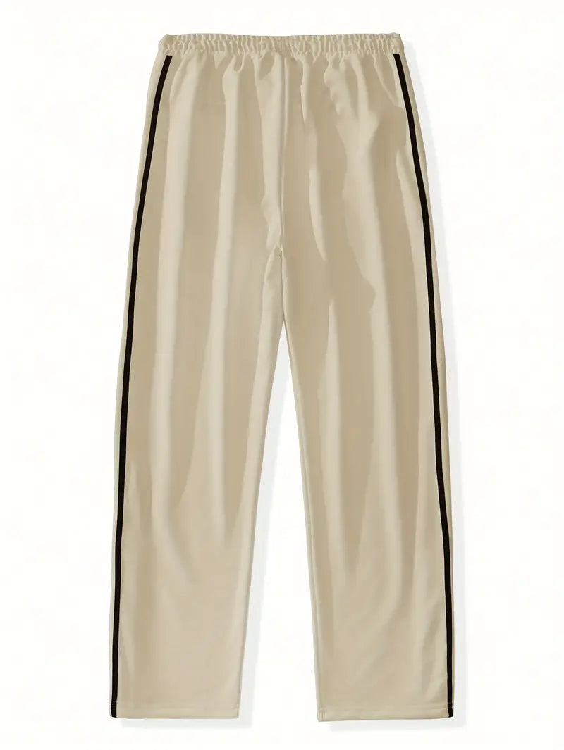 Mendis – Lässige Sport Hose Mit Geradem Bein Und Druckknopfverschluss