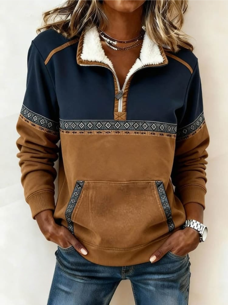 Halep – Bequemer Pullover Mit Reißverschluss