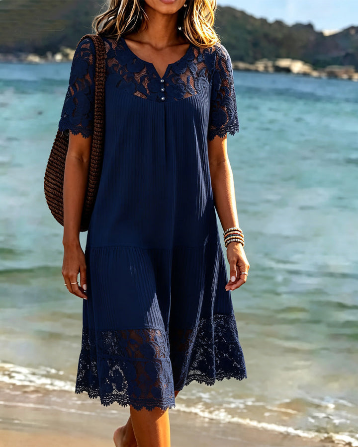 Kosana - Patchwork Kleid MIT Ausschnitten