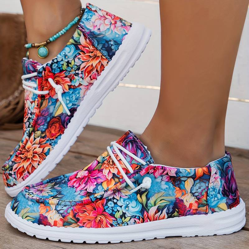 Meiriya - Lässige Sneakers Mit Großem Blumenmuster
