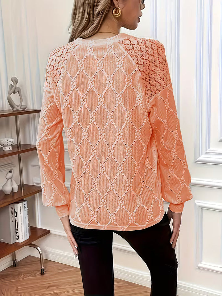 Carys – Gemusterte Bluse Mit Langen Ärmeln