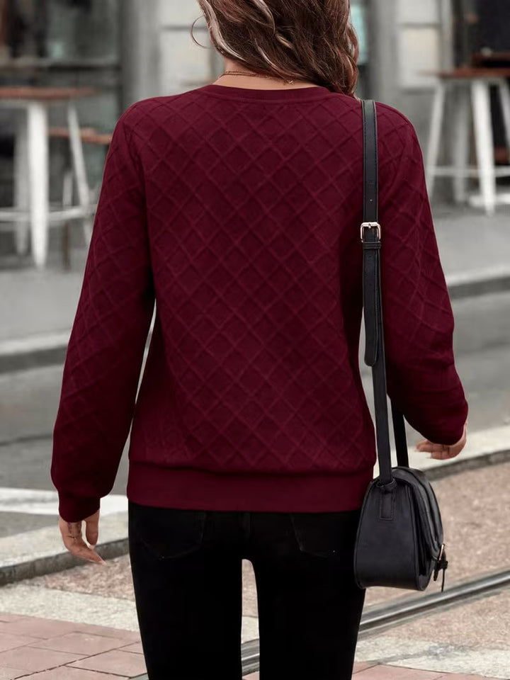 Juliet – Langärmliges Sweatshirt mit Strukturiertem Reißverschluss am Kragen