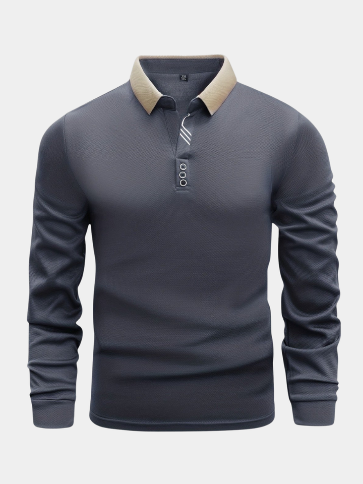 Ramesh - Langarm Polo Hemd