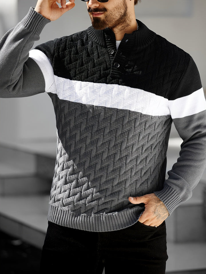 Lilfad - Casual Stand Collar Knitted Sweater