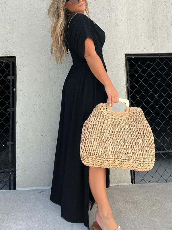 Neisya – Maxikleid V-Ausschnitt und Schlitz