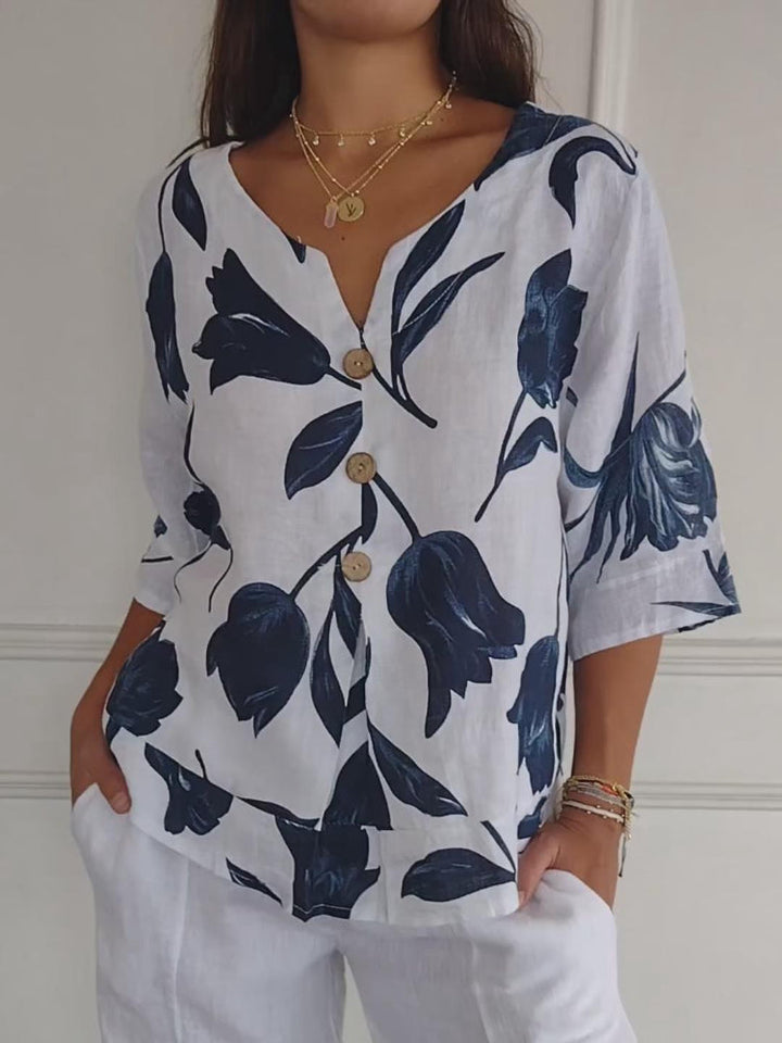 Maxine - Bluse Mit Floralem Muster