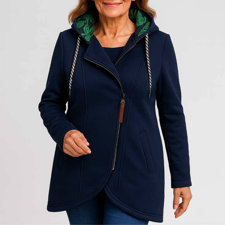 Kristanna – Winter Mantel Mit Asymmetrischem Reißverschluss
