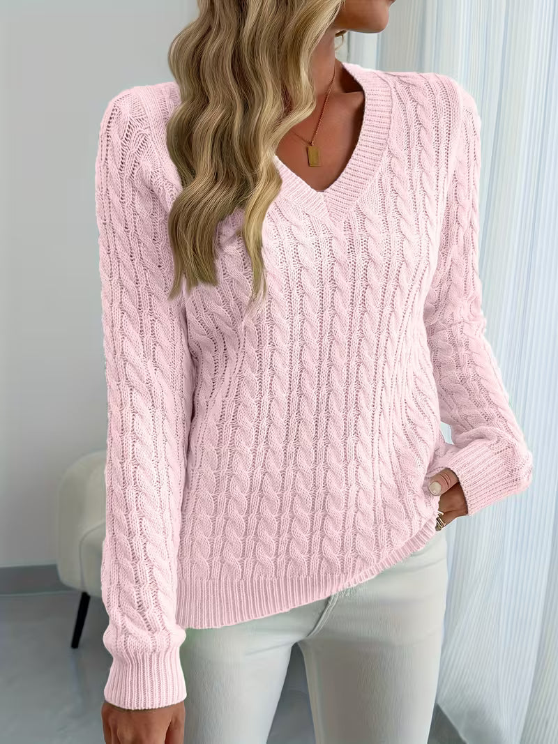 Lenea – Langarm Pullover Mit Zopfmuster