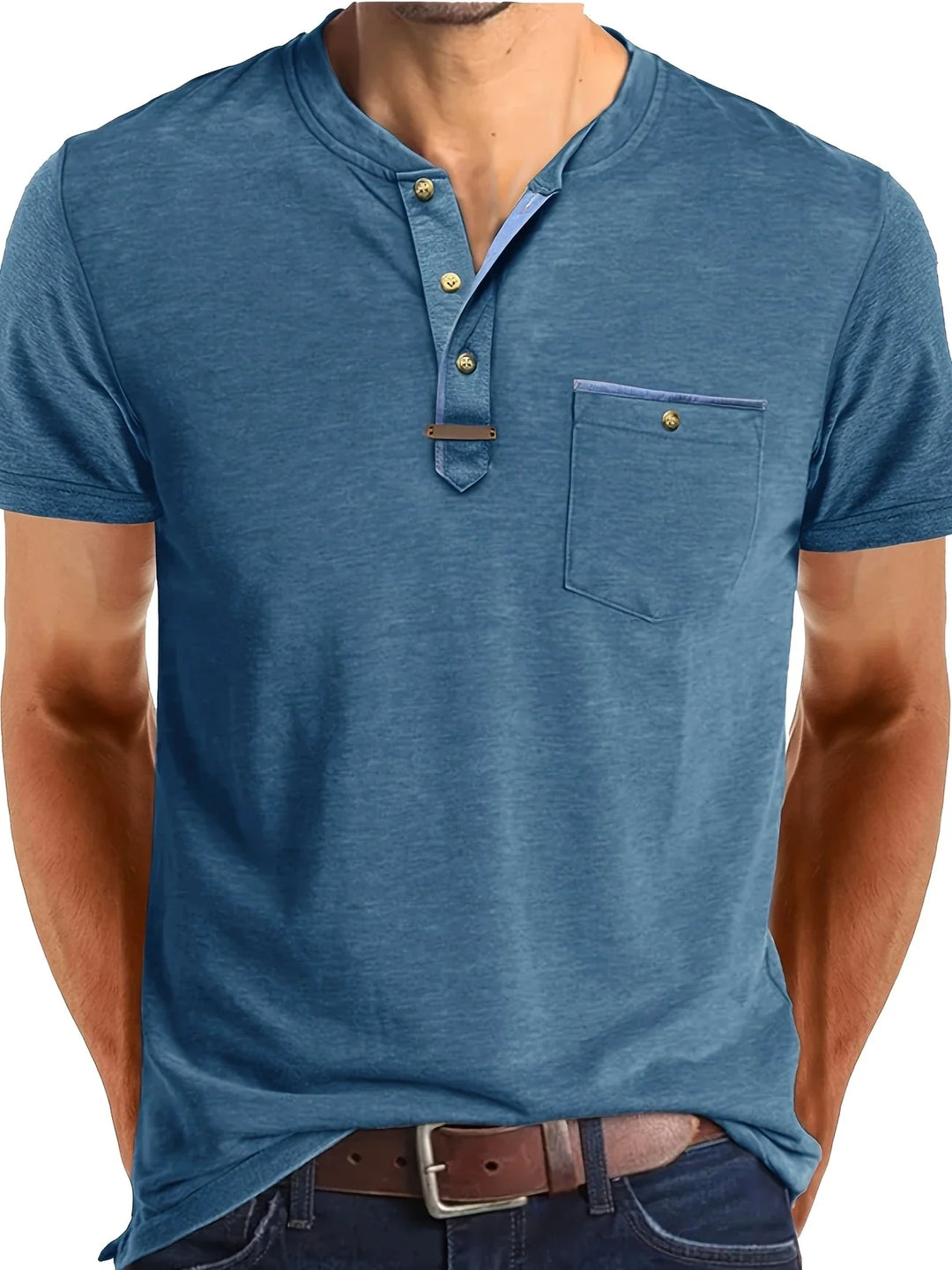 Saxon – Elegant Rundhalsausschnitt T Hemd Mit Tasche
