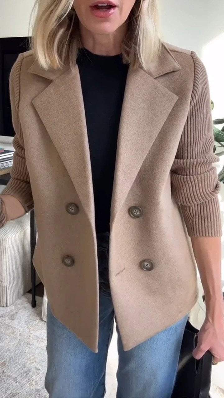 Kittiya – Eleganter Strickblazer Mit Langen Ärmeln