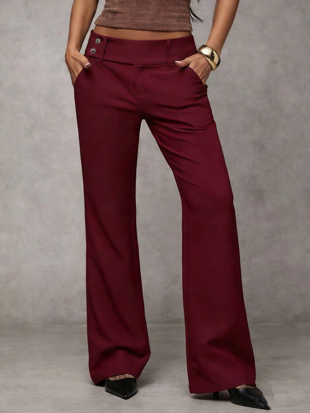 Akane - Moderne Hose Mit Weitem Bein Und Knielänge
