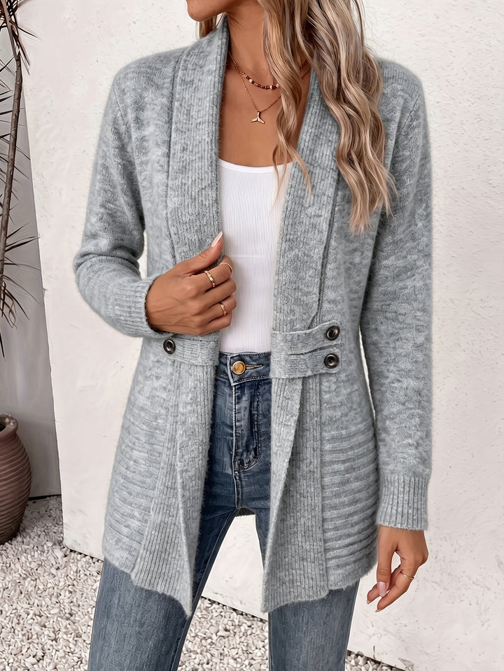 Linsey - Elegant Cardigan With Open Front