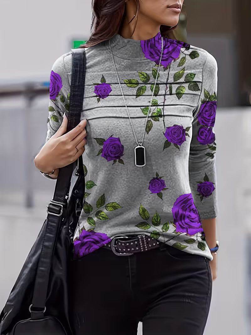 Zunni – Oberteil Mit Blumenmuster Und Stehkragen