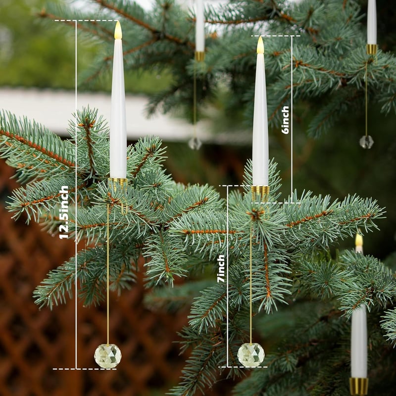 TreeLume - LED-Kerzen für Den Weihnachtsbaum Mit Kristallkugel-Haken