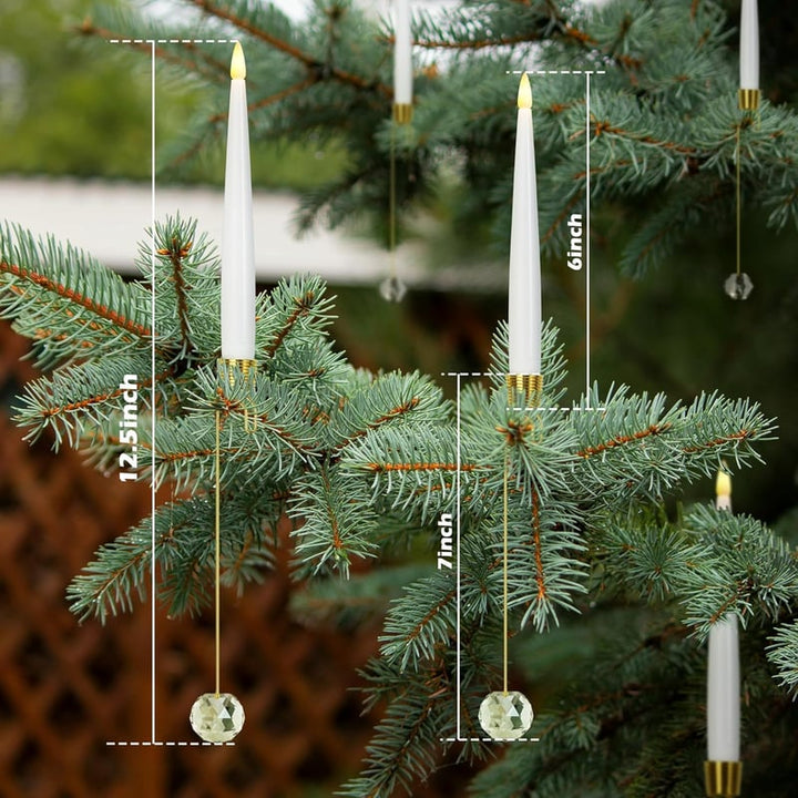 TreeLume - LED-Kerzen für Den Weihnachtsbaum Mit Kristallkugel-Haken