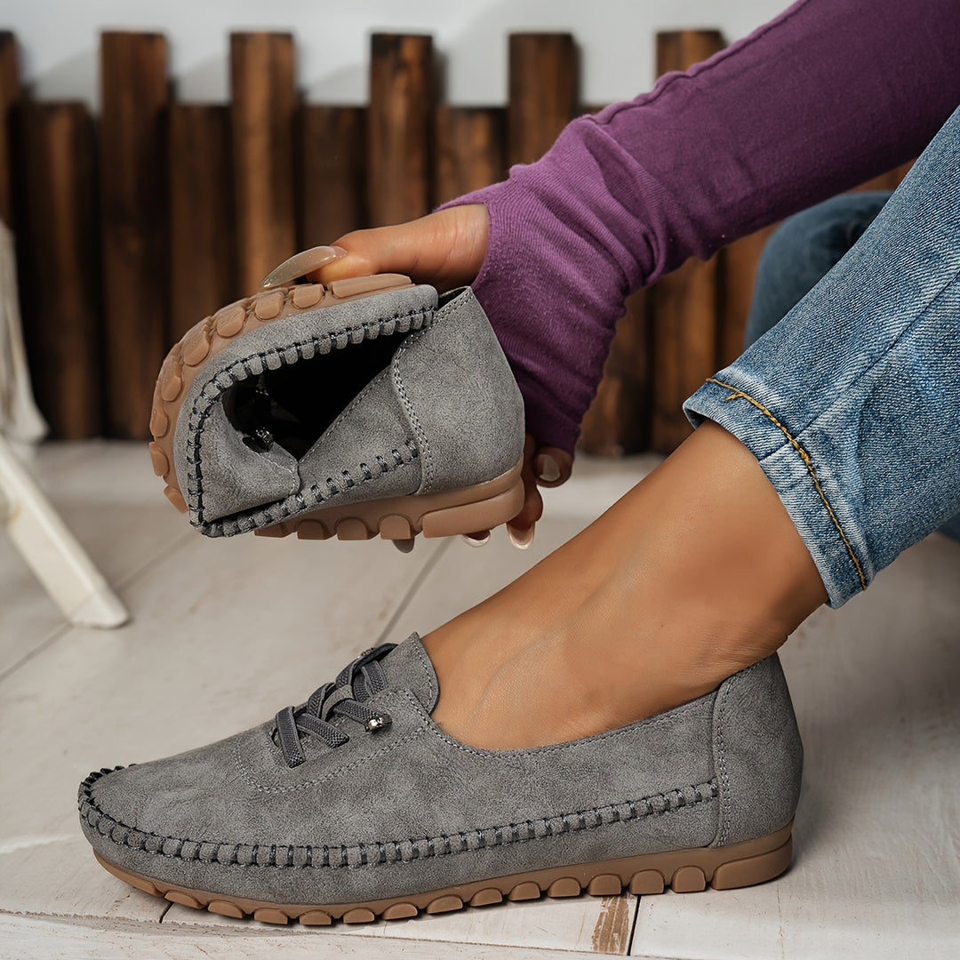 Marione – Bequeme Rutschfeste Loafer Aus Wildleder