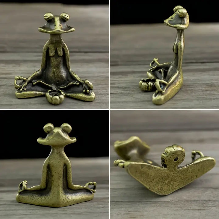 Meditoad – Eleganter Metall Frosch Räucherstäbchen Halter