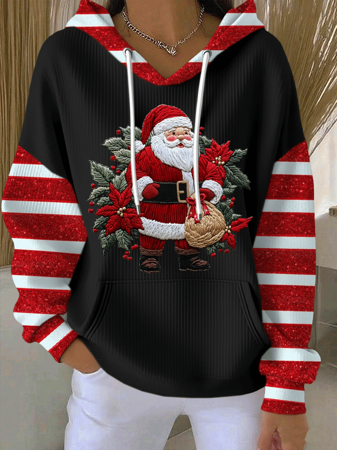 Kathryn - Kapuzenpullover Mit Weihnachtsmann-Aufdruck