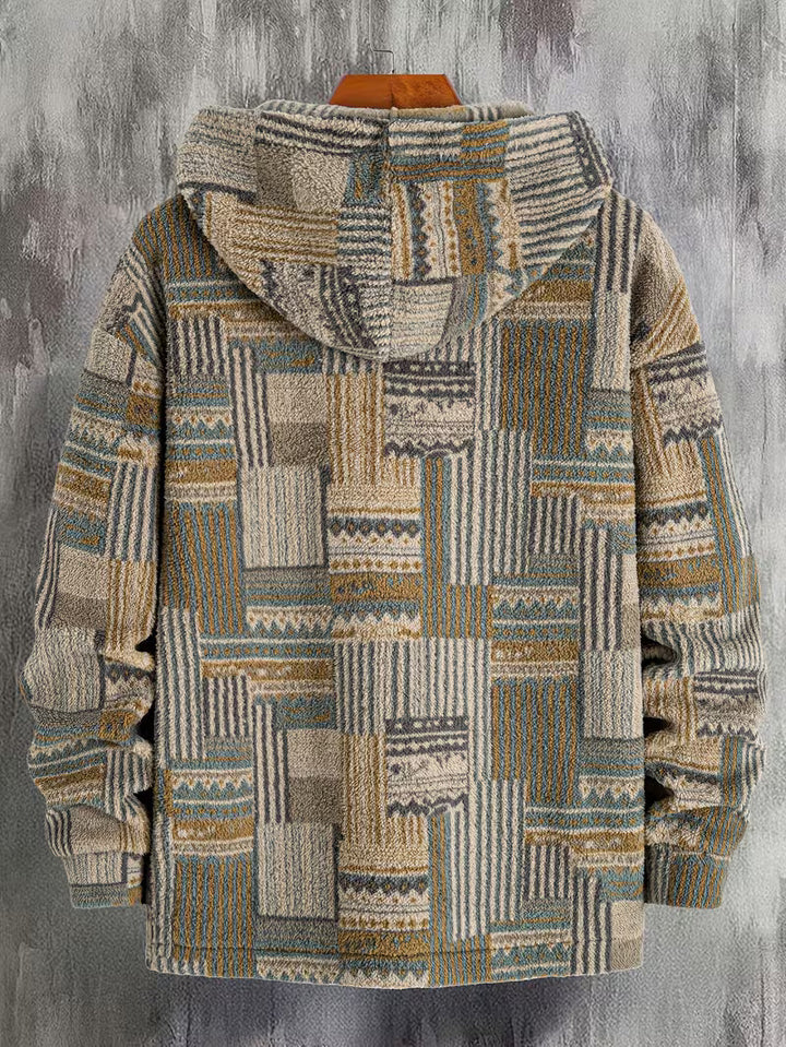 Silvain – Bedrucktes Kapuzen Sweatshirt Mit Reißverschluss