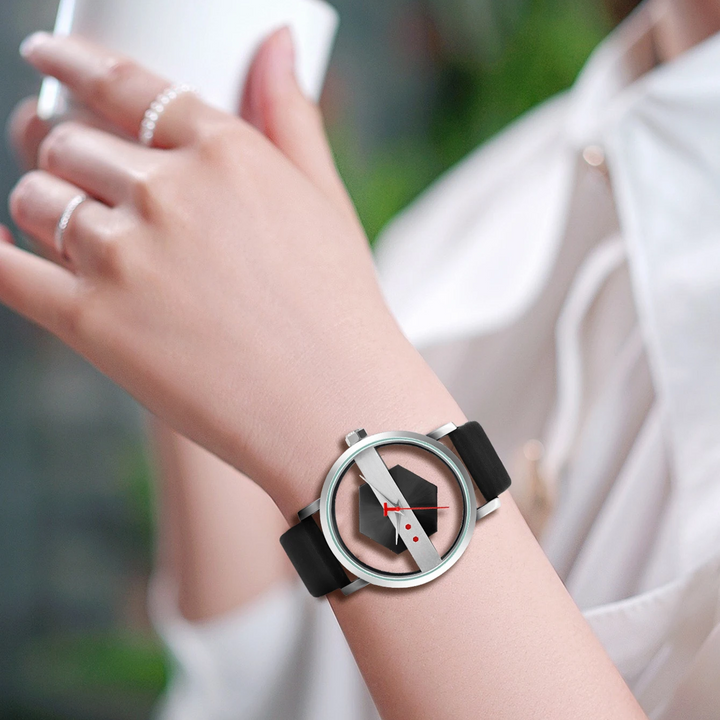 DialVorn - Uhr Mit Geometrischem Zifferblatt Und Armband