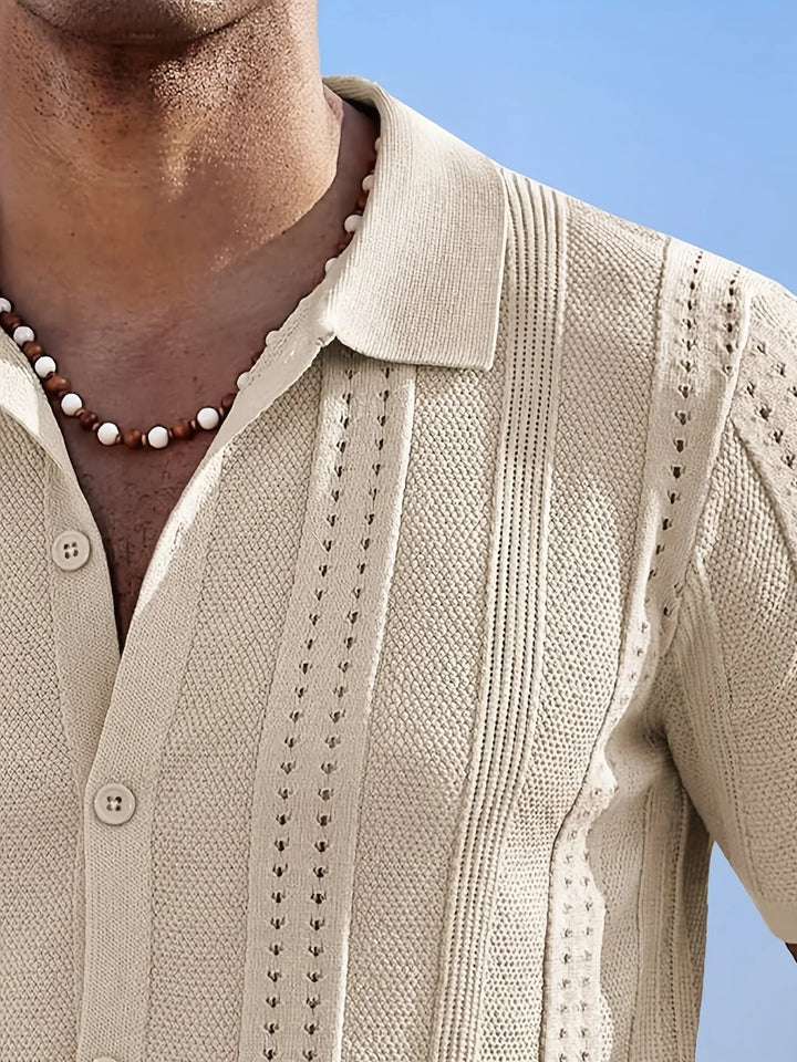 Semyon – Modisches Strickhemd Mit Aufwendigem Muster