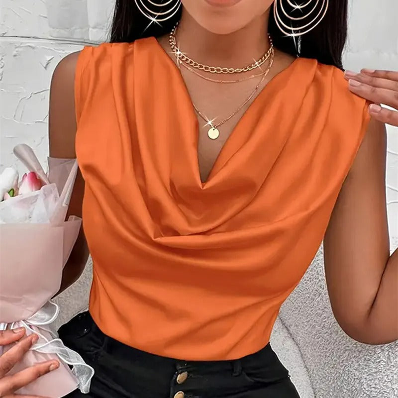 Naiyan – Lässiges Satin-Top Ohne Ärmel