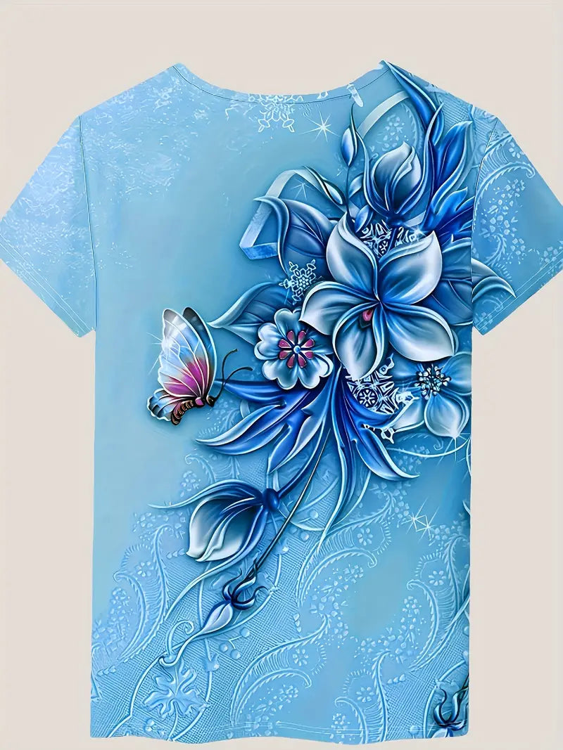 Carlisa™ - T-Shirt mit Blumendruck