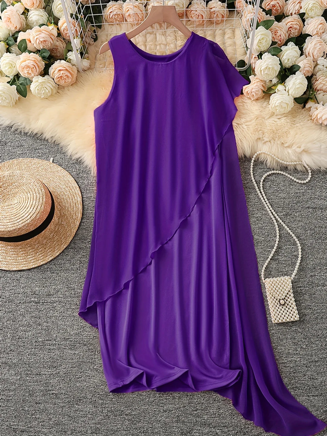 Maren – Elegantes Midi Kleid Mit Ärmellos