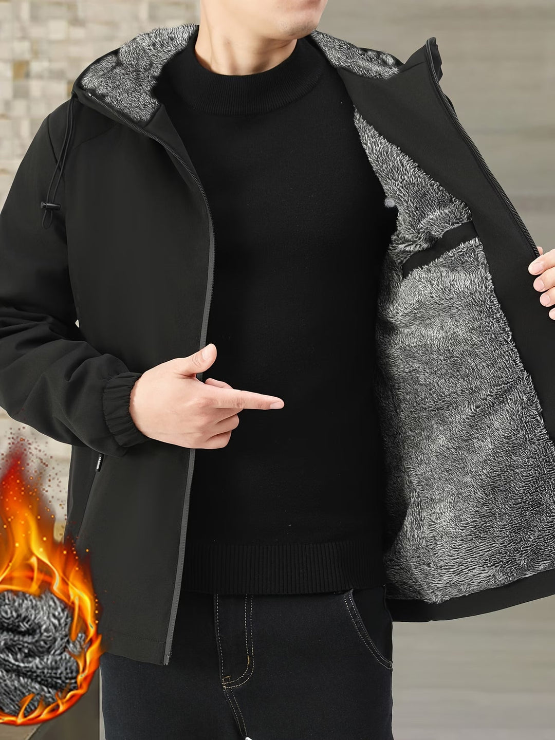Oumar – Langarmjacke MIT Reißverschluss