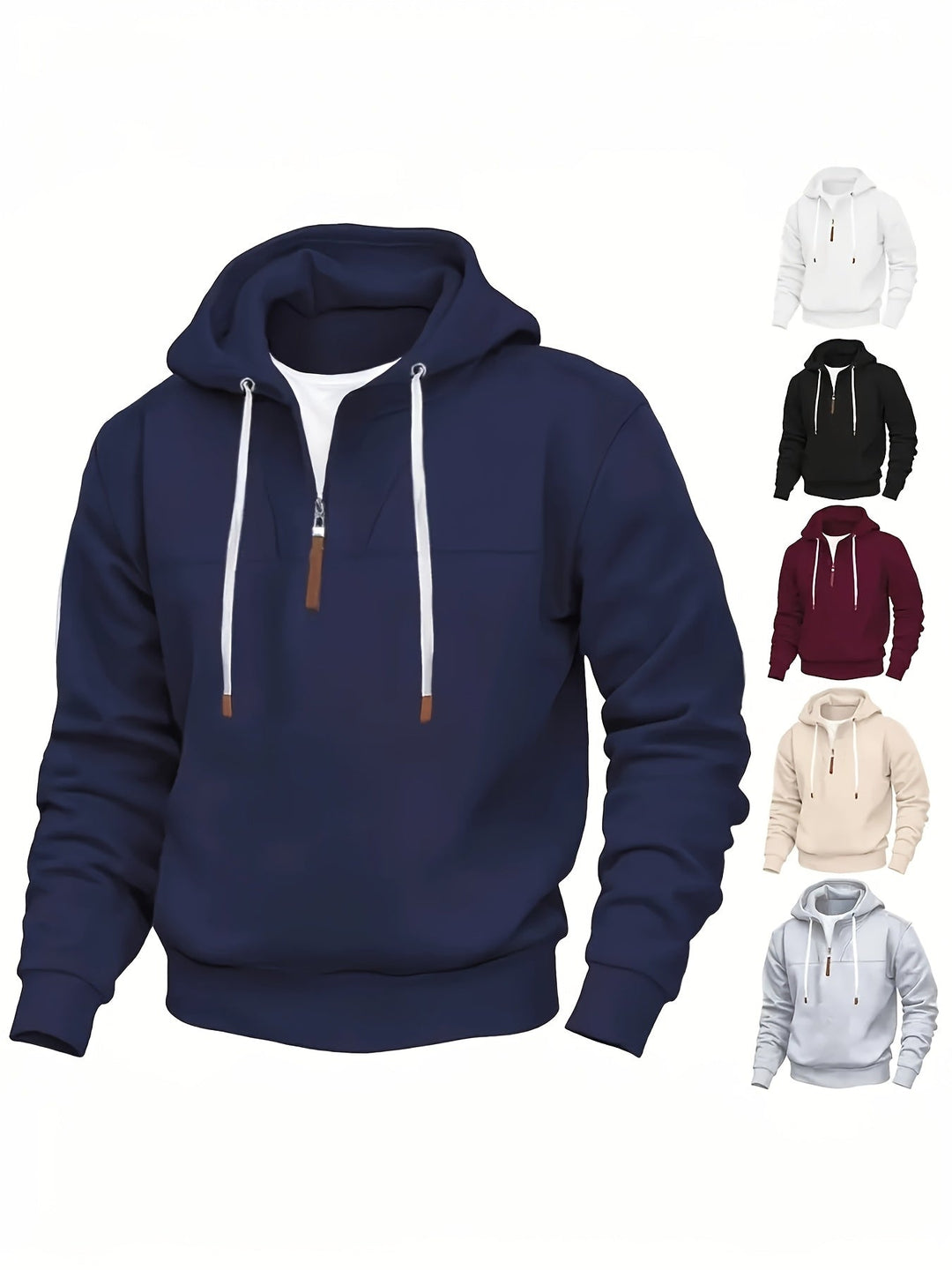 Kolton – Kapuzen  Kapuzenpullover Mit Halbem Reißverschluss