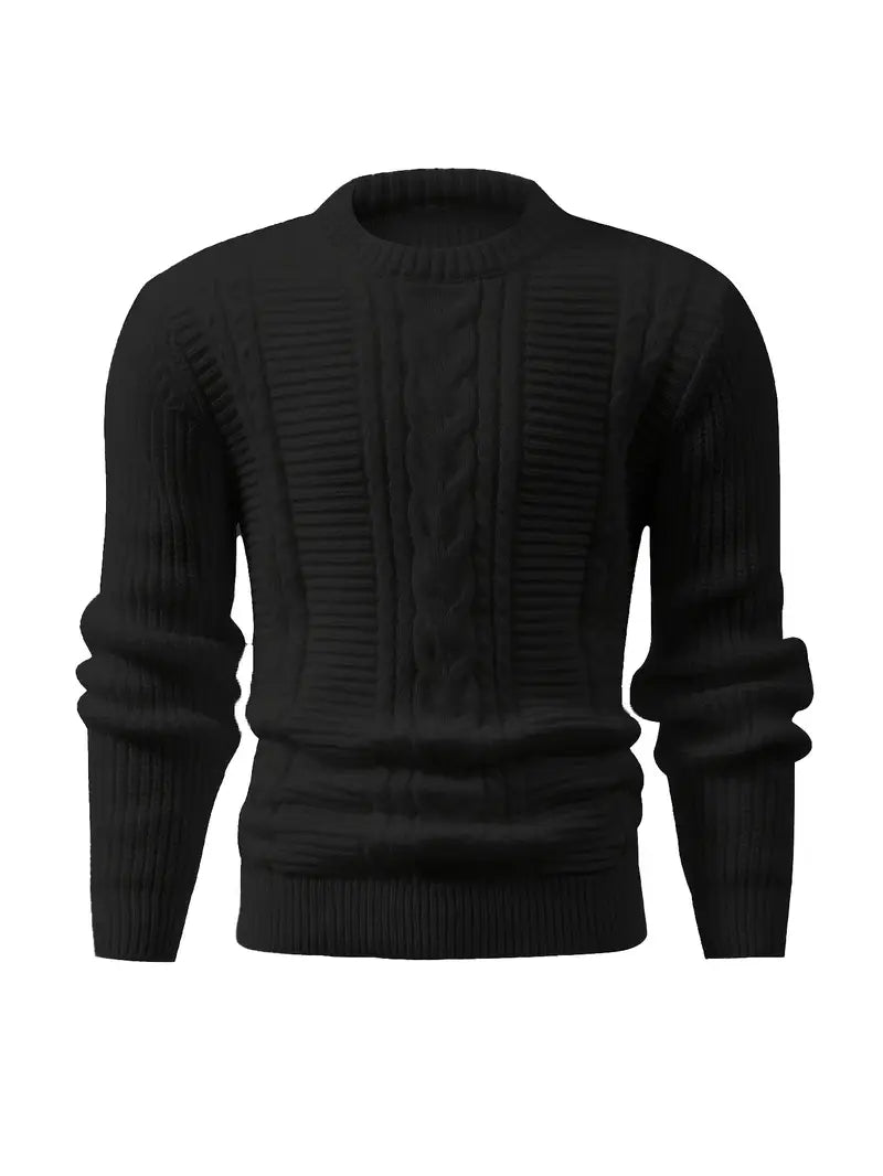 Jilson – Rundhals Pullover Mit Struktur Und Langen Ärmeln