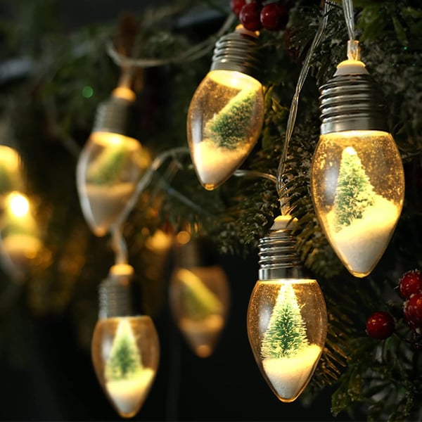 VintageGlow – Vintage-Weihnachtsdekoration, LED-Birnen Lichterketten