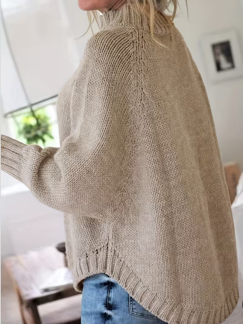 Edeltraut – Rollkragenpullover mit Fledermausärmeln