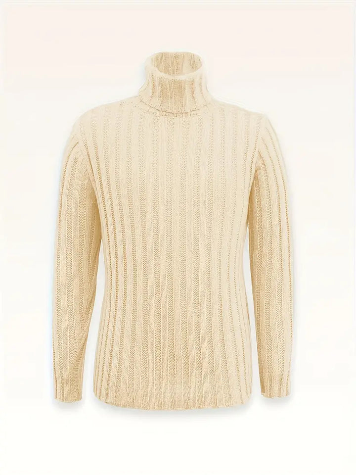 Lysander – Pullover Mit Hohem Kragen Und Rippstrick