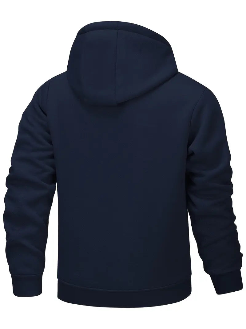 Helge - Lässiger Kapuzenpullover Mit Langen Ärmeln Und Reißverschluss