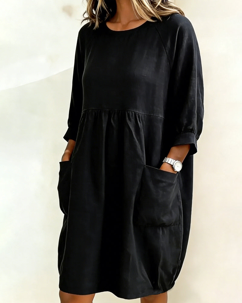 Maleesha - Stilvolles Kleid Mit Weiten Ärmeln