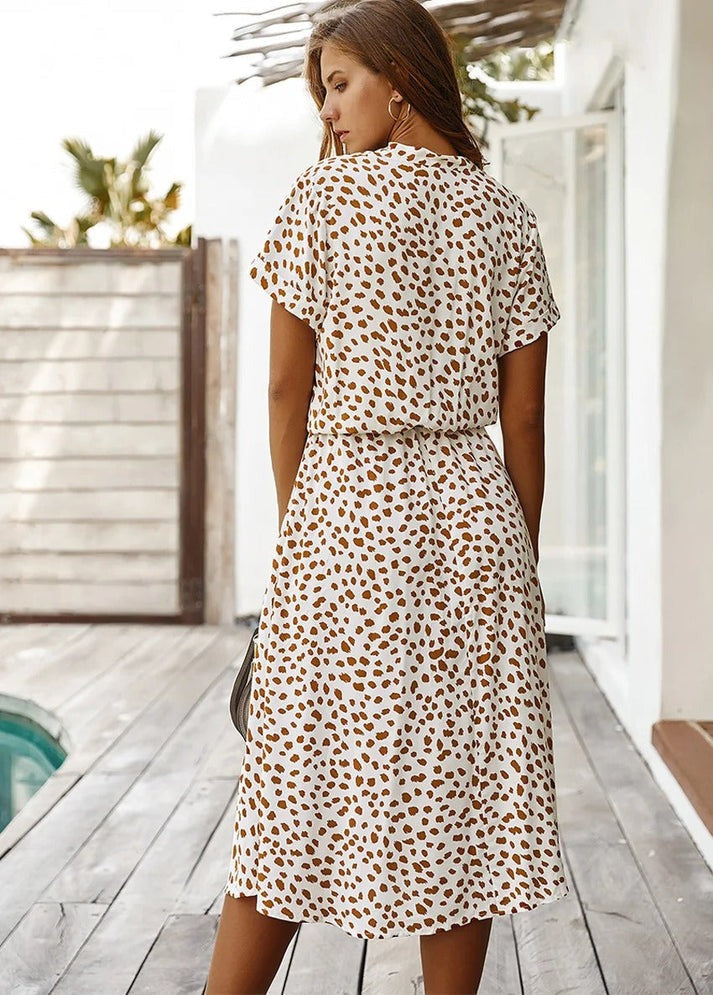 Carine - V Ausschnitt Kleid
