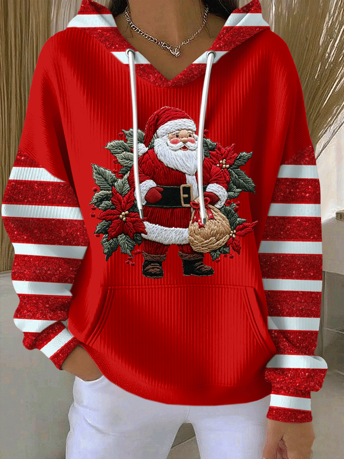 Kathryn - Kapuzenpullover Mit Weihnachtsmann-Aufdruck