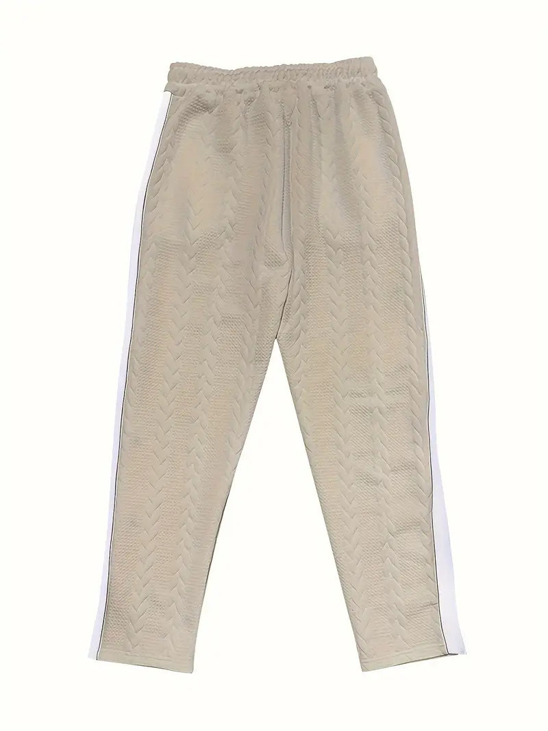 Jonass – Gestrickte Hose Mit Weitem Bein Und Seitlichen Knöpfen