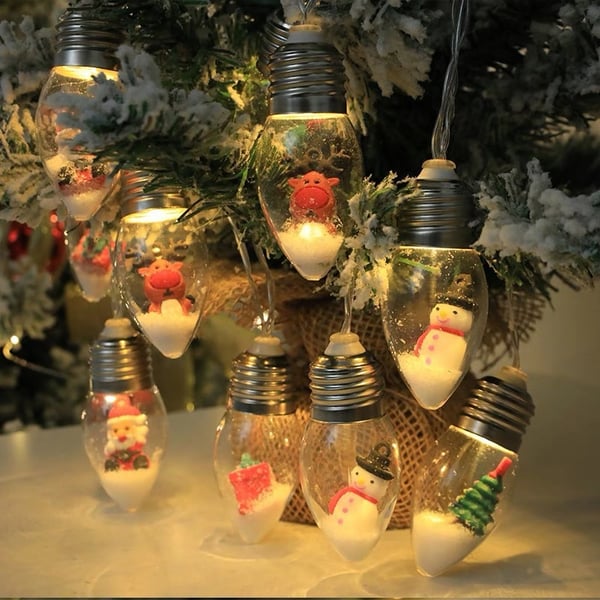 VintageGlow – Vintage-Weihnachtsdekoration, LED-Birnen Lichterketten