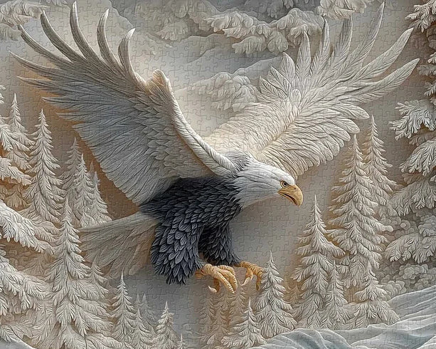 TalonCraft – Geschnitztes Adler-Puzzle für die Wohnraumdekoration