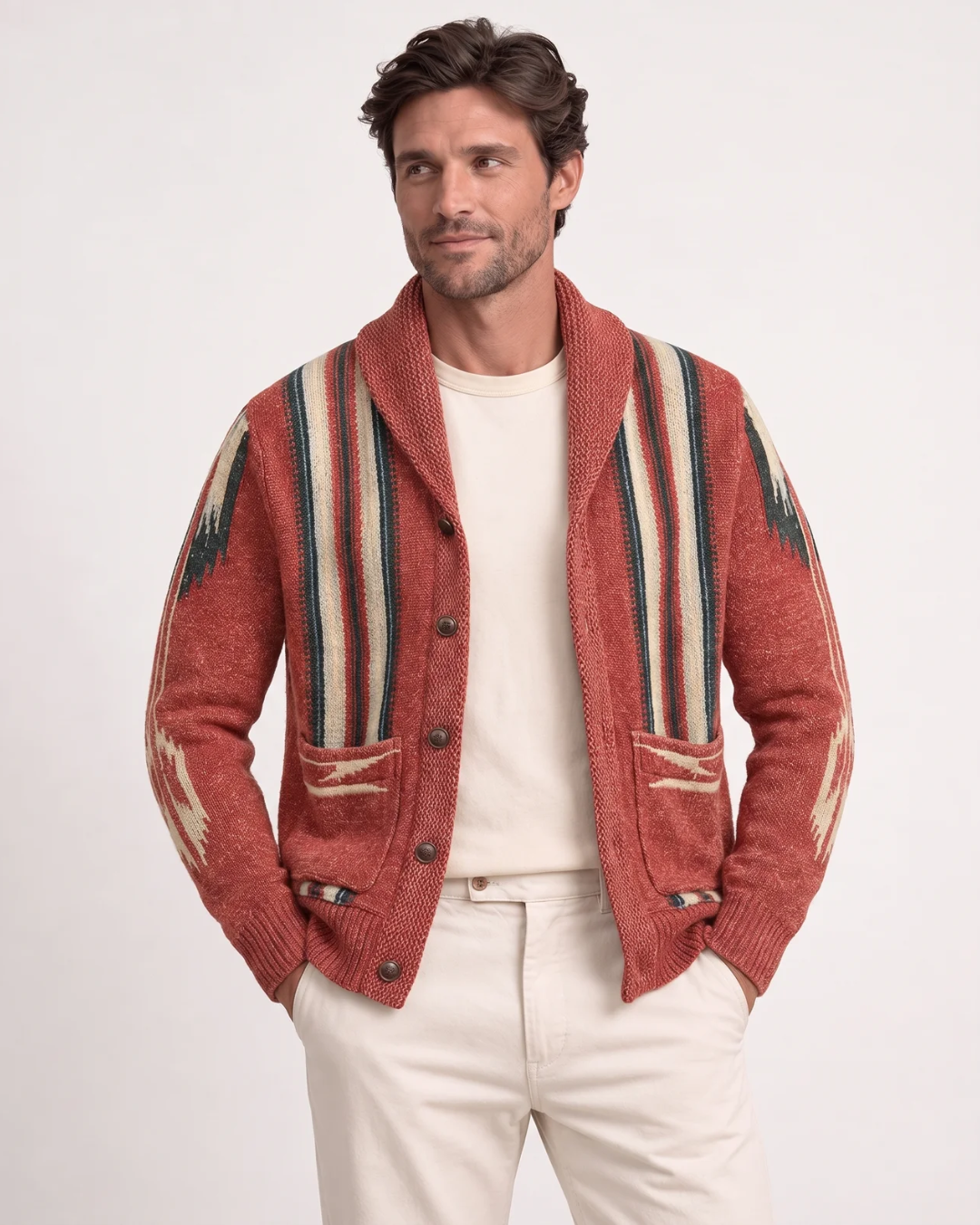 Jonnie – Bequeme Strick-Strickjacke im Schal-Stil