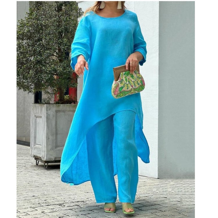 Liselotte - Modisches Freizeitkleid aus Leinen