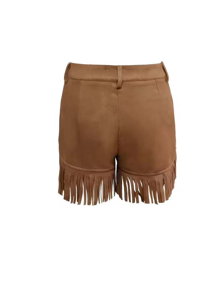 Wiliya – Vintage-Kurzhosen Mit Fransen Und Nedriger Leibhöhe