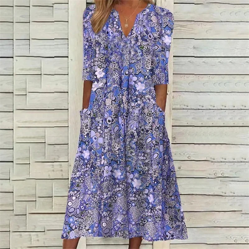 Jannama - Elegantes Sommerkleid Mit Bauchbedeckung