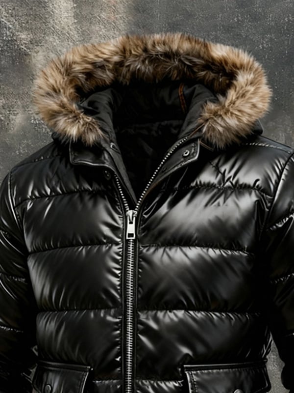 Moussa – Retro Parka Jacke Mit Pelzkragen