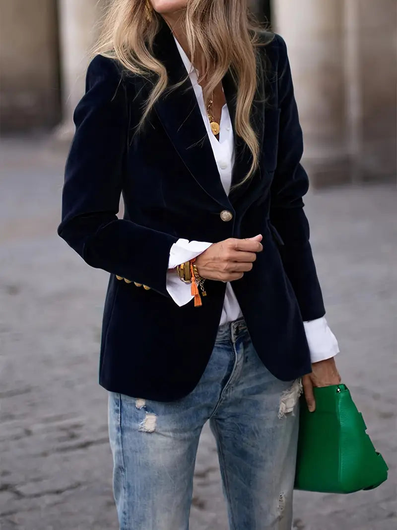 Elīna – Modischer Samt Blazer