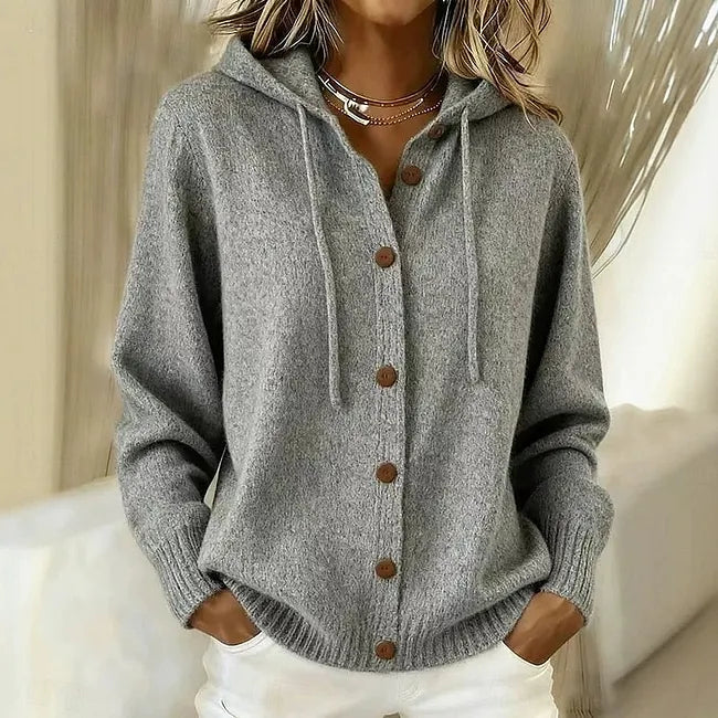 Giliza – Kapuzen-Strickjacke Mit Knöpfen