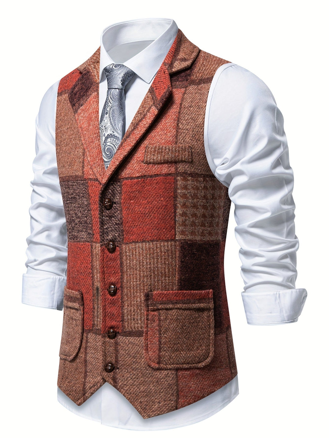 Mladen - Vintage Anzugweste Mit Revers Und Tasche